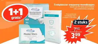 Trekpleister Trekpleister wegwerp mondkapjes aanbieding