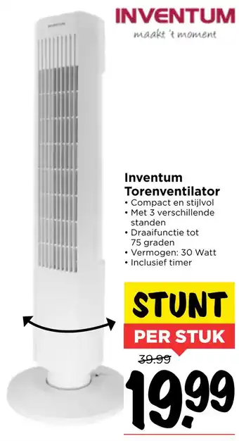 Vomar Voordeelmarkt Inventum Torenventilator aanbieding