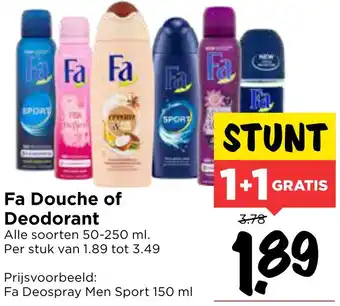 Vomar Voordeelmarkt Fa Douche of Deodorant aanbieding