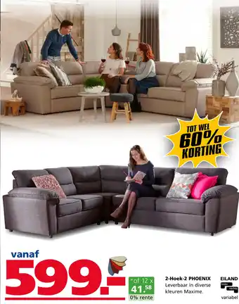 Seats and Sofas 2-Hoek-2 PHOENIX vanaf aanbieding