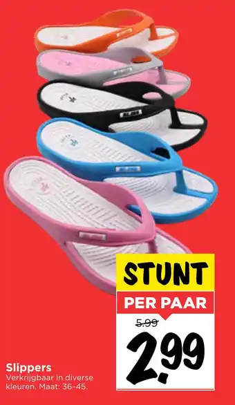 Vomar Voordeelmarkt Slippers aanbieding