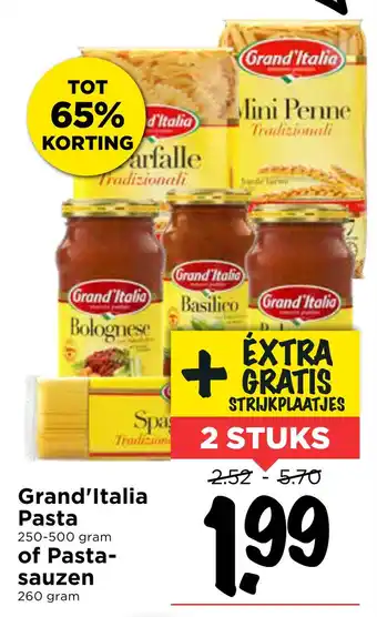 Vomar Voordeelmarkt Grand'Italia Pasta aanbieding