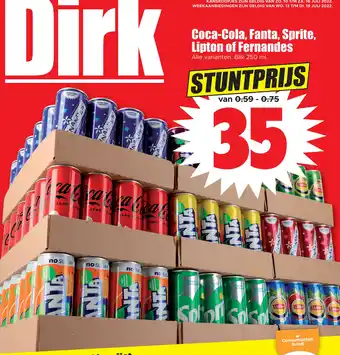 Dirk Coca-Cola, Fanta, Sprite, Lipton of Fernandes aanbieding