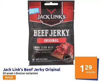 Action Jack Link's Beef Jerky Original aanbieding