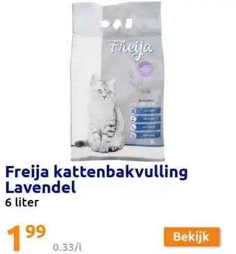 Action Freija kattenbakvulling Lavendel aanbieding