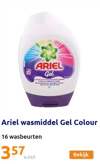 Action Ariel wasmiddel Gel Colour aanbieding