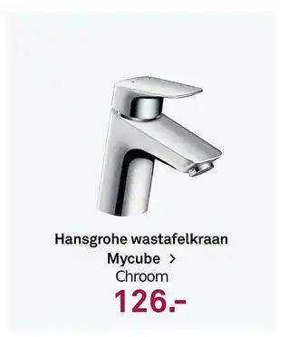 Karwei Hansgrohe Wastafelkraan Mycube > Chroom aanbieding