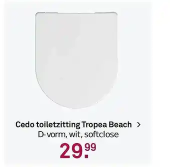 Karwei Cedo Toiletzitting Tropea Beach > D-Vorm, Wit, Softclose aanbieding