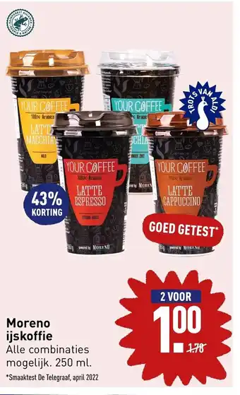 ALDI Moreno ijskoffie 250 ml aanbieding