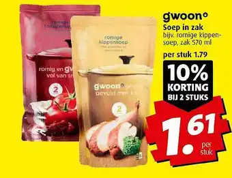 Boni Gwoon soep in zak 570 ml aanbieding