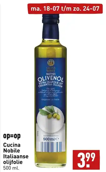 ALDI Cucina Nobile Italiaanse olijfolie 500 ml aanbieding