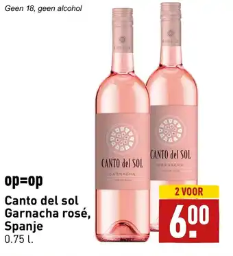 ALDI Canto del sol Garnacha rose, Spanje 0.75 L aanbieding