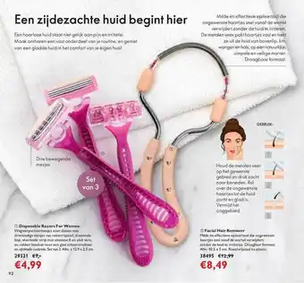 Oriflame Disposable razors for women of facial hair remover aanbieding