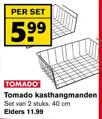 Hoogvliet Tomado kasthangmanden aanbieding