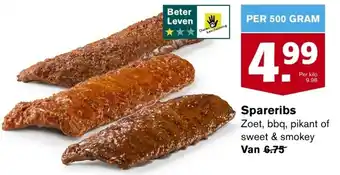 Hoogvliet Spareribs 500 gram aanbieding