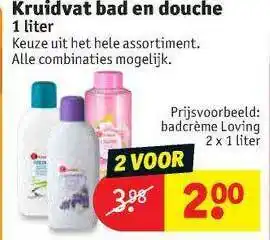 Kruidvat Kruidvat bad en douche 1 liter aanbieding