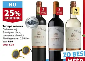 Hoogvliet Tunupa reserva 0.75 liter aanbieding