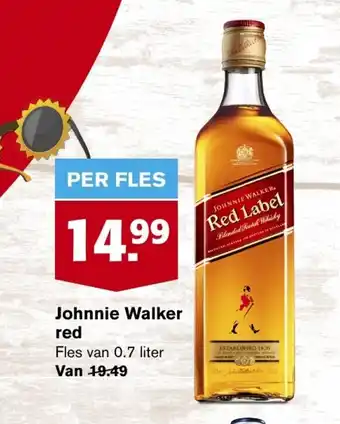 Hoogvliet Johnnie Walker red 0.7 liter aanbieding