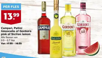 Hoogvliet Campari, Pallini limoncello of Gordon's pink of Sicilian lemon aanbieding