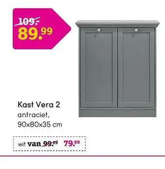 Leen Bakker Kast vera 2 90x80x35 cl aanbieding