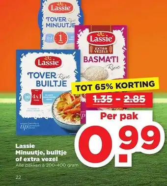 PLUS Lassie minuutje, builtje of extra vezel aanbieding