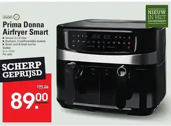 Sligro Prima Donna Airfryer Smart 2x4.5 liter aanbieding