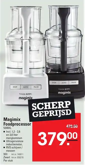 Sligro Magimix Foodprocessor 5200XL aanbieding