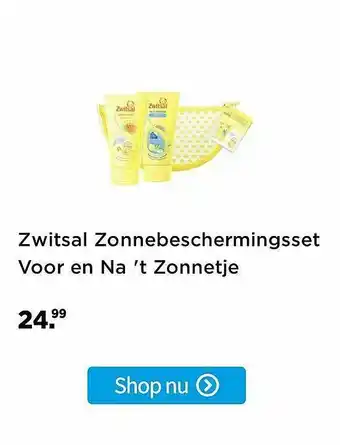 Plein.nl Zwitsal Zonnbeschermingsset Voor En Na 't Zonnetje aanbieding