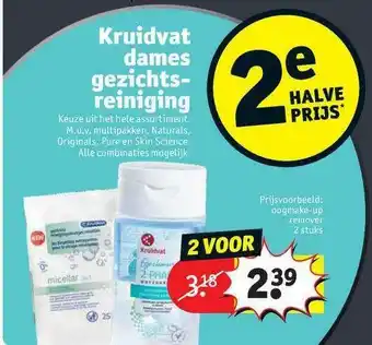 Kruidvat Kruidvat Dames Gezichtsreiniging aanbieding