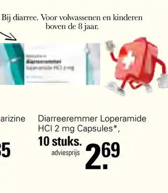 De Online Drogist Leidapharm Diarreeremmer Loperamide HCl 2 mg Capsules 10 stuks aanbieding