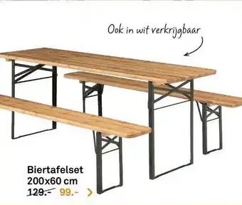 Karwei Biertafelset 200x60 Cm aanbieding