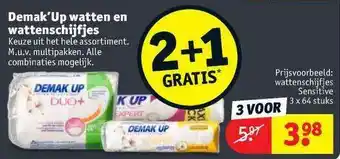 Kruidvat Demak'Up Watten En Wattenschijfjes 2+1 Gratis aanbieding