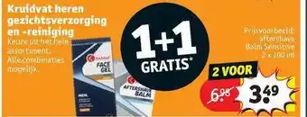 Kruidvat Kruidvat Heren Gezichtsverzorging En -reiniging 1+1 Gratis aanbieding