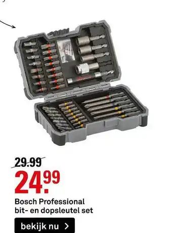 Karwei Bosch Professional Bit- En Dopsleutel Set aanbieding