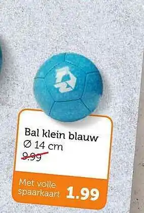 Coop Bal Klein Blauw Ø 14 Cm aanbieding