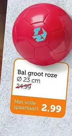 Coop Bal Groot Roze Ø 23 Cm aanbieding