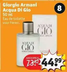 Kruidvat Giorgio Armani Acqua Di Gio Eau De Toilette aanbieding