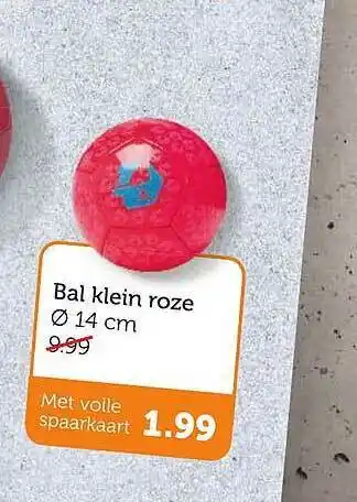 Coop Bal Klein Roze Ø 14 Cm aanbieding