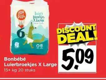 Vomar Voordeelmarkt Bonbébé Luierbroekjes X Large aanbieding