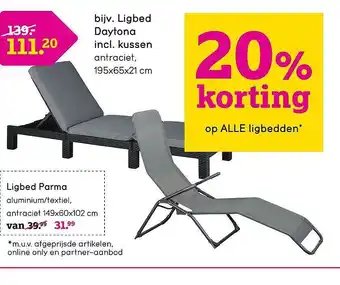 Leen Bakker Ligbed Daytona Incl. Kussen Of Ligbed Parma 20% Korting aanbieding