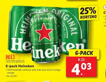 Lidl 6-pack Heineken 6-pack aanbieding