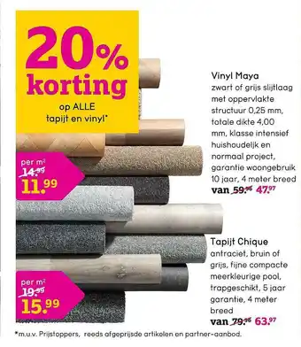 Leen Bakker Vinyl Maya Of Tapijt Chique 20% Korting aanbieding