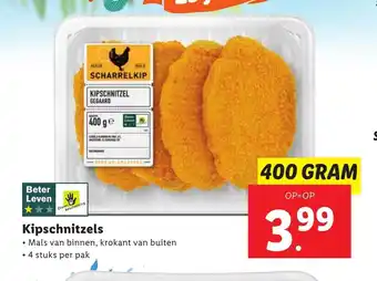 Lidl Kipschnitzels 4 stuks per pak 400 gram aanbieding