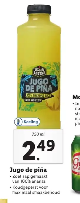 Lidl Jugo de pina 750 ml aanbieding