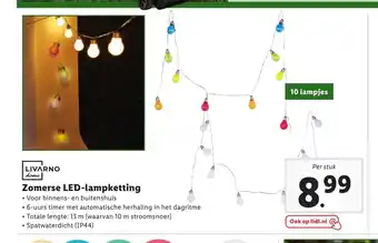 Lidl Livarno Home Zomerse LED-lampketting per stuk aanbieding