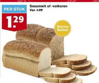 Hoogvliet Sesamwit Of -volkoren aanbieding