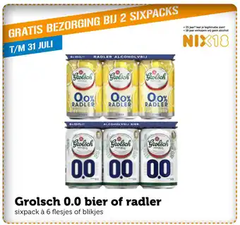 Coop Grolsch 0.0 bier of radler aanbieding