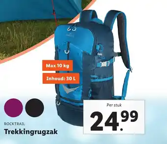 Lidl Rocktrail Trekkingrugzak per stuk aanbieding