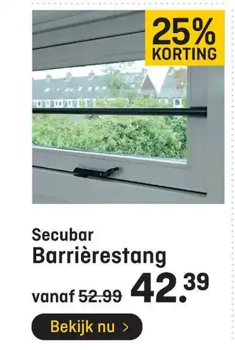 Hubo Secubar Barrièrestang 25% Korting aanbieding