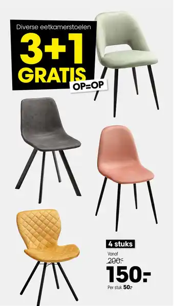 Kwantum Diverse eetkamerstoelen aanbieding